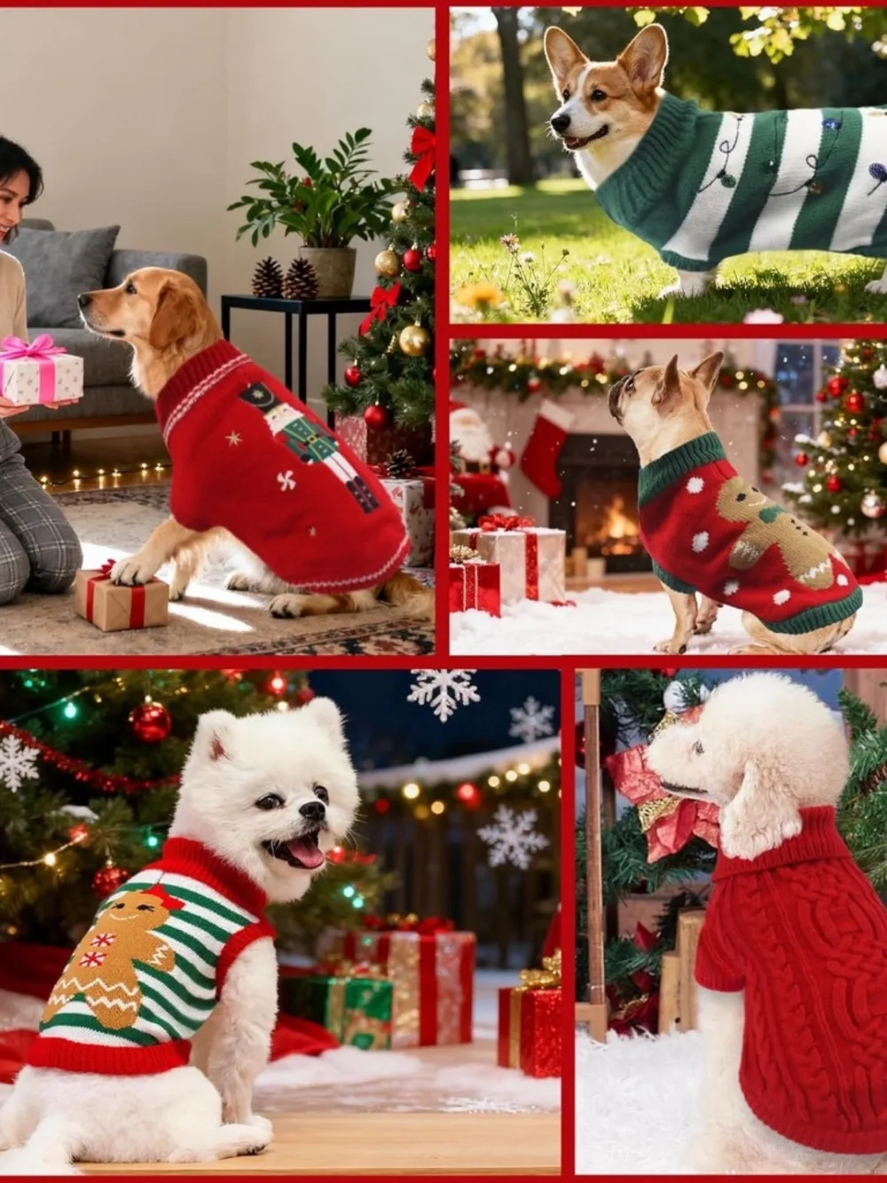 Nutcracker Dog Christmas Sweater Medium Warm Knit Puppy Jumper NWOT